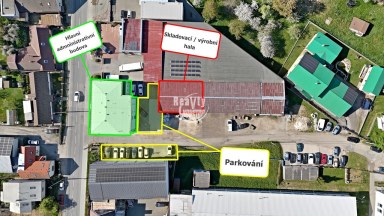 Pronájem ateliéru 2+kk komerční budovy s administrativními prostory v Jihlavě u nájezdu na D1