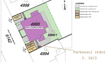 Pronájem nadstandardní bytové jednotky 2+kk s parkováním, Jiřího z Poděbrad, Jihalva