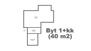 Pronájem zděného bytu 1+kk, Letní ulice, Jihlava